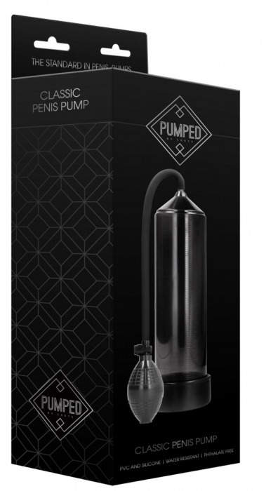 Черная ручная вакуумная помпа для мужчин Classic Penis Pump - Shots Media BV - в Краснодаре купить с доставкой