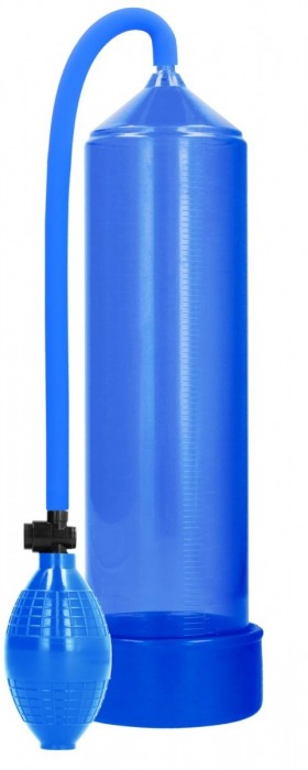 Синяя ручная вакуумная помпа для мужчин Classic Penis Pump - Shots Media BV - в Краснодаре купить с доставкой