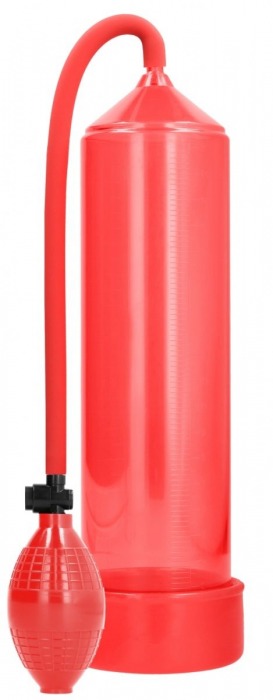 Красная ручная вакуумная помпа для мужчин Classic Penis Pump - Shots Media BV - в Краснодаре купить с доставкой