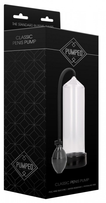 Прозрачная ручная вакуумная помпа для мужчин Classic Penis Pump - Shots Media BV - в Краснодаре купить с доставкой