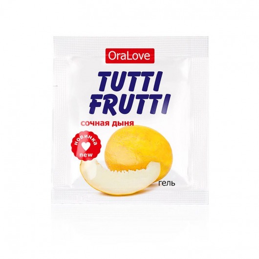 Пробник гель-смазки Tutti-frutti со вкусом сочной дыни - 4 гр. - Биоритм - купить с доставкой в Краснодаре