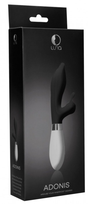 Черный вибратор-кролик Adonis - 21,5 см. - Shots Media BV