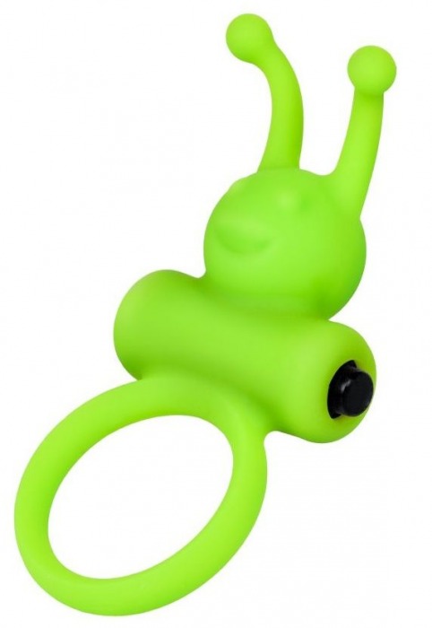 Зеленое эрекционное виброкольцо на пенис Cock Ring - A-toys - в Краснодаре купить с доставкой
