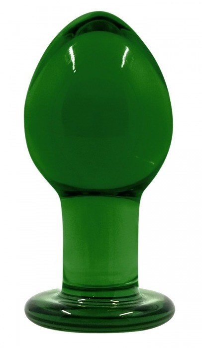 Зеленая стеклянная анальная пробка Crystal Medium - 7,5 см. - NS Novelties