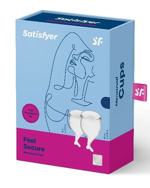 Набор прозрачных менструальных чаш Feel secure Menstrual Cup - Satisfyer - купить с доставкой в Краснодаре