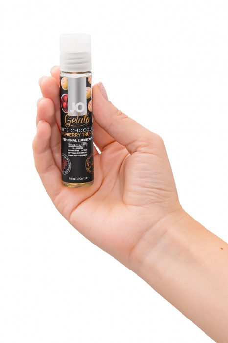 Лубрикант с ароматом трюфелей из белого шоколада и малины JO GELATO WHITE CHOCOLATE RASPBERRY TRUFFLE - 30 мл. - System JO - купить с доставкой в Краснодаре