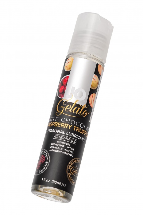 Лубрикант с ароматом трюфелей из белого шоколада и малины JO GELATO WHITE CHOCOLATE RASPBERRY TRUFFLE - 30 мл. - System JO - купить с доставкой в Краснодаре