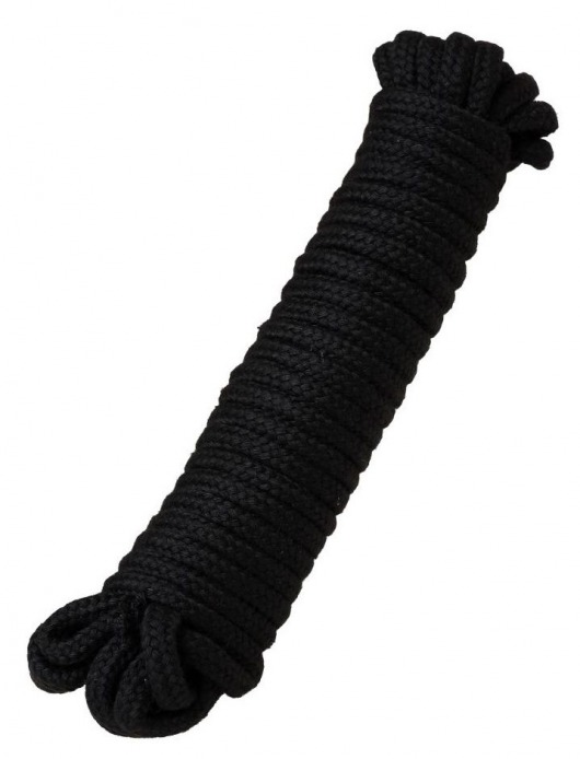 Черная текстильная веревка для бондажа - 1 м. - Штучки-дрючки - купить с доставкой в Краснодаре
