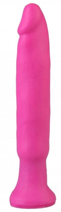 Ярко-розовый анальный стимулятор без мошонки - 14 см. - Джага-Джага