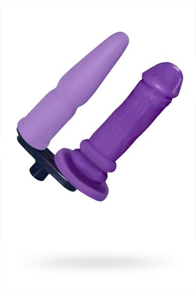 Фиолетовая двойная насадка для секс-машин - MyWorld - DIVA - купить с доставкой в Краснодаре