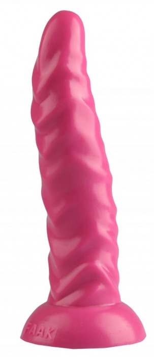 Розовая рельефная анальная втулка - 22,5 см. - Джага-Джага