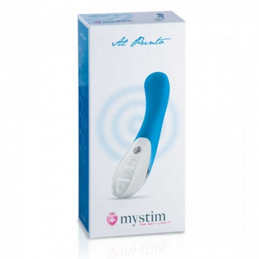 Голубой вибратор Mystim Al Punto - 25 см. - MyStim