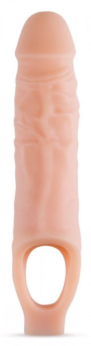 Телесный реалистичный фаллоудлинитель 9 Inch Silicone Cock Sheath Penis Extender - 22,86 см. - Blush Novelties - в Краснодаре купить с доставкой