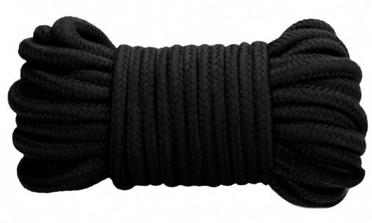 Черная веревка для связывания Thick Bondage Rope -10 м. - Shots Media BV - купить с доставкой в Краснодаре