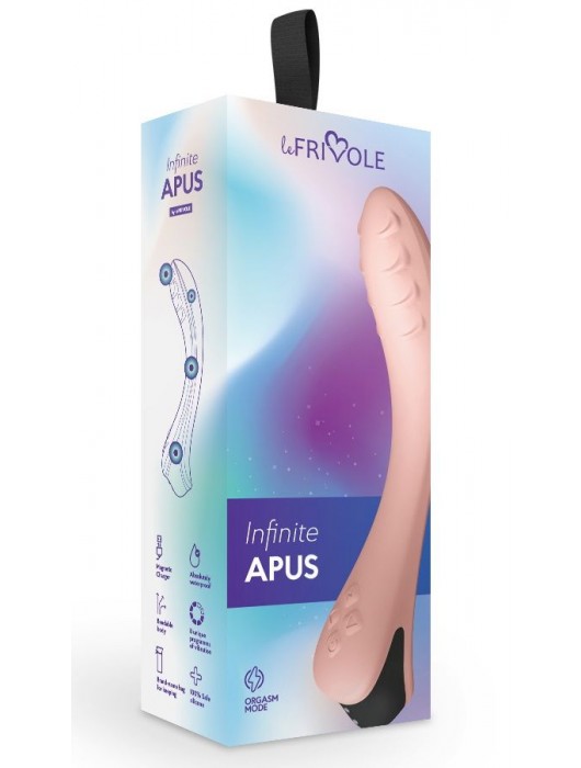 Персиковый вибратор для G-точки Apus - 19 см. - Le Frivole