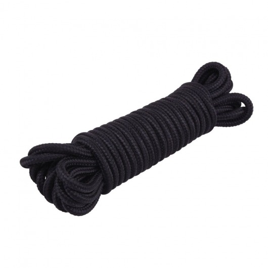 Хлопковая черная верёвка для любовных игр Mini Silk Rope - 10 м. - Chisa - купить с доставкой в Краснодаре