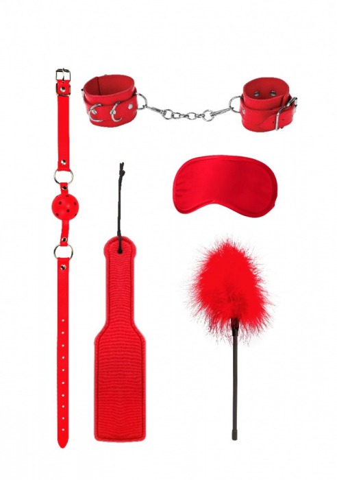 Красный игровой набор БДСМ Introductory Bondage Kit №4 - Shots Media BV - купить с доставкой в Краснодаре