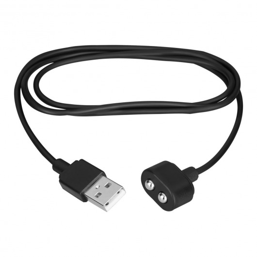 Черный магнитный кабель для зарядки Saisfyer USB Charging Cable - Satisfyer - купить с доставкой в Краснодаре