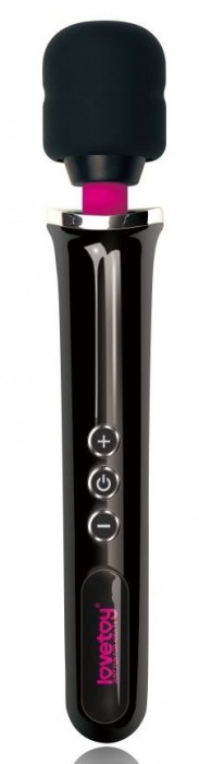 Черный вибростимулятор Training Master Ultra Powerful Rechargeable Body Wand - 30,5 см. - Lovetoy
