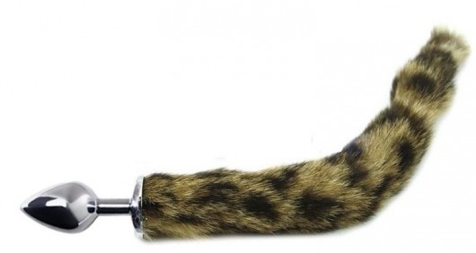 Серебристая анальная пробка с кошачьим хвостиком - Vandersex - купить с доставкой в Краснодаре