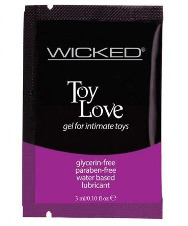 Лубрикант на водной основе для использования с игрушками WICKED Toy Love - 3 мл. - Wicked - купить с доставкой в Краснодаре