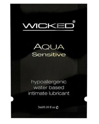 Мягкий лубрикант на водной основе WICKED AQUA Sensitive - 3 мл. - Wicked - купить с доставкой в Краснодаре