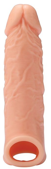 Телесная насадка EXTENDER WITH BALL STRAP 6.5 - 17 см. - Dream Toys - в Краснодаре купить с доставкой