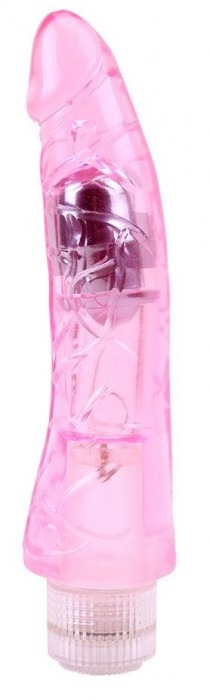Розовый вибратор Glitters Dual Teaser - 23 см. - Chisa