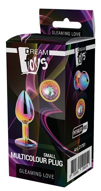 Голографическая анальная втулка с радужным кристаллом - 7,1 см. - Dream Toys - купить с доставкой в Краснодаре