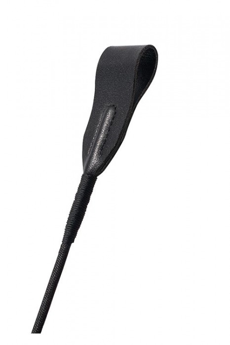 Черный гладкий стек PREMIUM RIDING CROP - 45 см. - Blush Novelties - купить с доставкой в Краснодаре