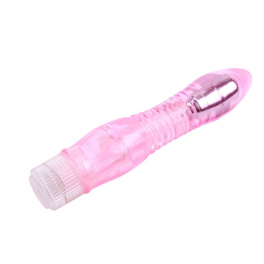Розовый вибратор Glitters Dual Probe - 22,2 см. - Chisa