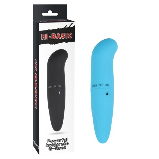 Голубой мини-вибратор Powerful Invigorate G-Spot - 12 см. - Chisa