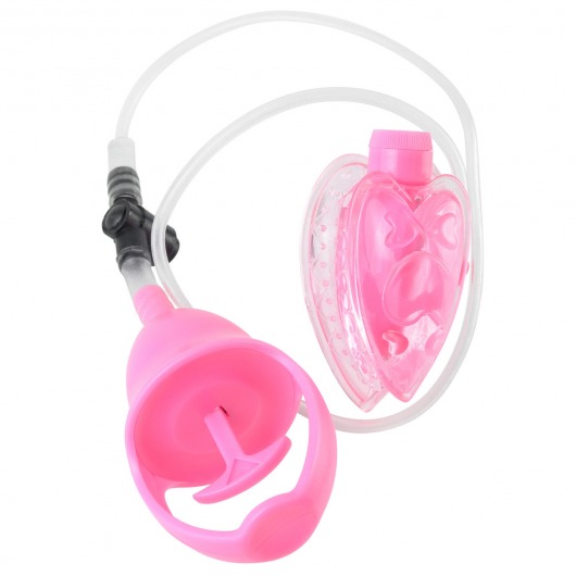 Вакуумная помпа с вибрацией Mini Pussy Pump Pink - Pipedream