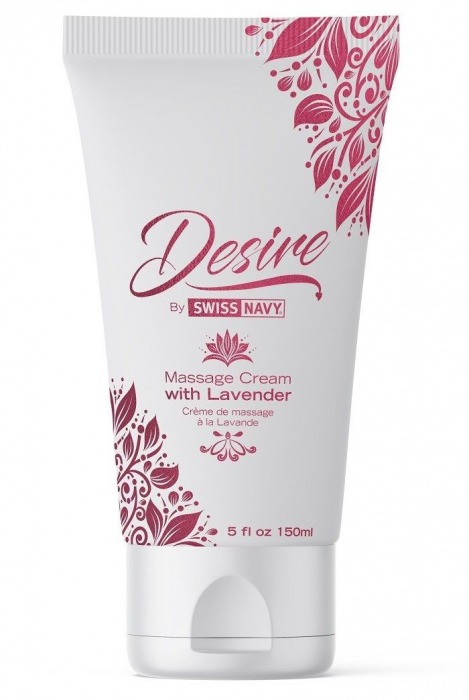 Массажный крем с ароматом лаванды Desire Massage Cream with Lavender - 150 мл. - Swiss navy - купить с доставкой в Краснодаре