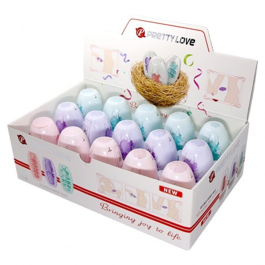 Набор из 15 мини-мастурбаторов Fantastic Egg Hard Boiled - Baile - в Краснодаре купить с доставкой