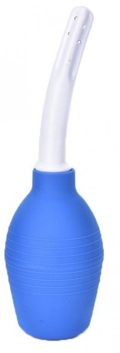Синий анальный душ с изогнутым наконечником - Джага-Джага - купить с доставкой в Краснодаре