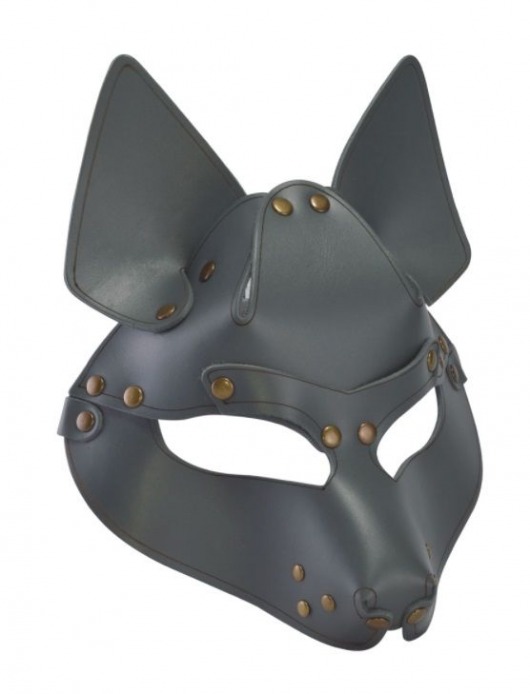 Серая маска Wolf с клепками - Sitabella - купить с доставкой в Краснодаре