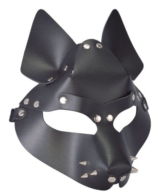 Черная маска Wolf с шипами - Sitabella - купить с доставкой в Краснодаре