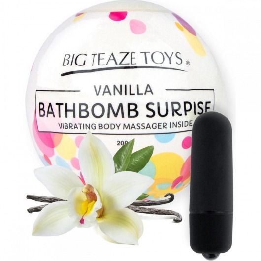Бомбочка для ванны Bath Bomb Surprise Vanilla + вибропуля -  - Магазин феромонов в Краснодаре