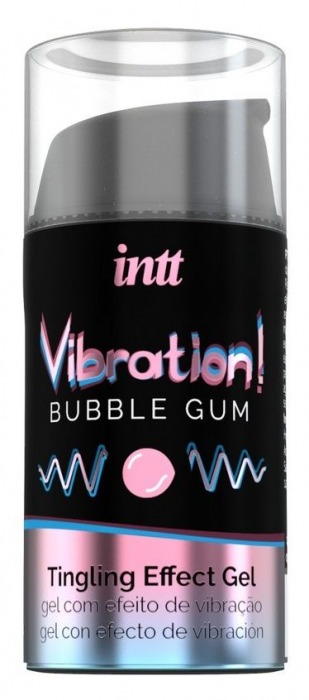 Жидкий интимный гель с эффектом вибрации Vibration! Bubble Gum - 15 мл. - INTT - купить с доставкой в Краснодаре