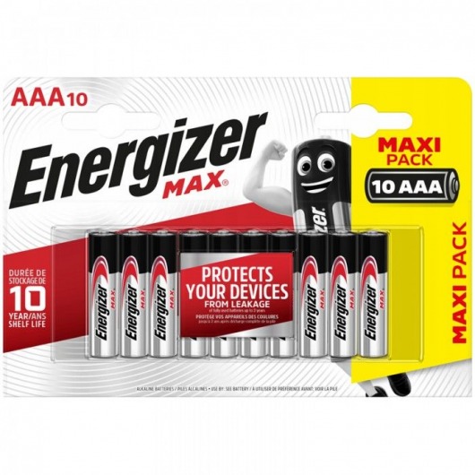 Батарейки Energizer MAX AAA/LR03 1.5V - 10 шт. - Energizer - купить с доставкой в Краснодаре