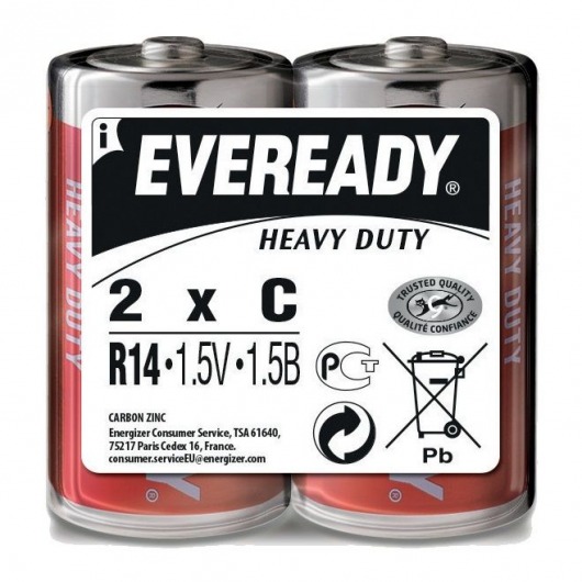 Батарейки EVEREADY R14 C 1,5V - 2 шт. - Energizer - купить с доставкой в Краснодаре
