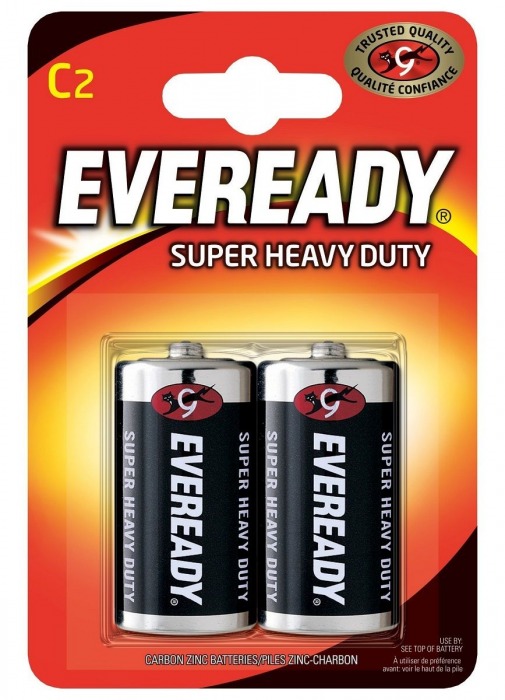 Батарейки EVEREADY SUPER R14 С 1,5V - 2 шт. - Energizer - купить с доставкой в Краснодаре