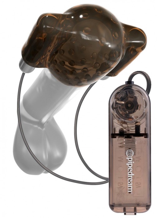 Дымчатый вибростимулятор головки пениса Dual Vibrating Head Teaser - Pipedream - в Краснодаре купить с доставкой