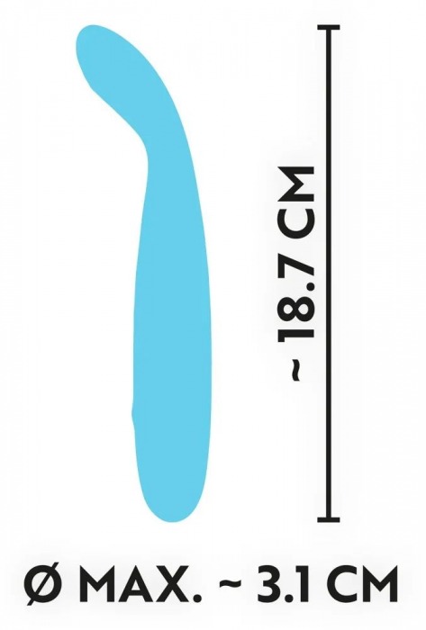 Голубой вибратор Cuties 2.0 - 18,7 см. - Orion
