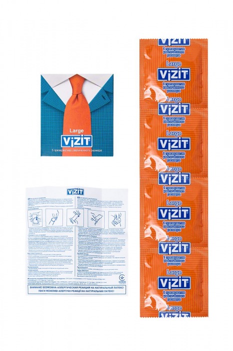 Презервативы VIZIT Large увеличенного размера - 3 шт. - VIZIT - купить с доставкой в Краснодаре