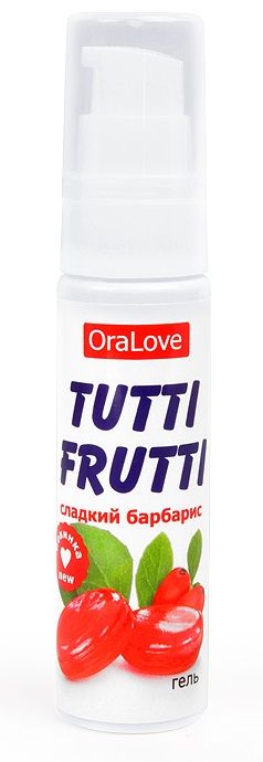 Гель-смазка Tutti-frutti со вкусом барбариса - 30 гр. - Биоритм - купить с доставкой в Краснодаре