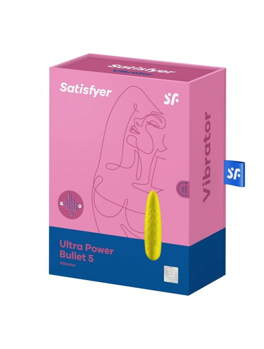 Желтый мини-вибратор Ultra Power Bullet 5 - Satisfyer