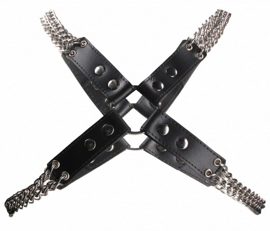 Черная мужская портупея Chain And Chain Harness - Shots Media BV - купить с доставкой в Краснодаре