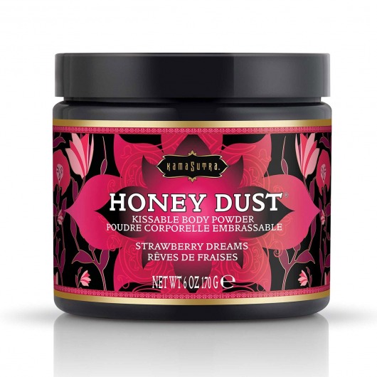 Пудра для тела Honey Dust Body Powder с ароматом клубники - 170 гр. - Kama Sutra - купить с доставкой в Краснодаре